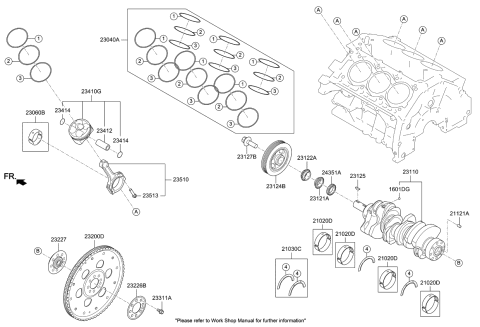 2020 Kia K900 Crankshaft & Piston Diagram