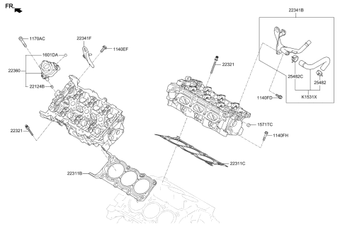 2019 Kia K900 Cylinder Head Diagram 2
