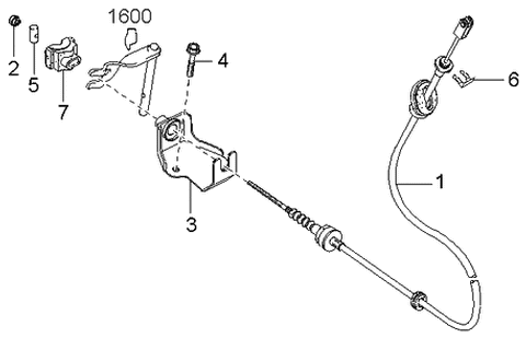 2005 Kia Rio Clutch Cable Diagram