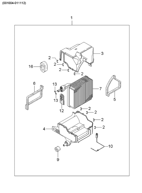 2005 Kia Rio Cooling Unit Diagram 3