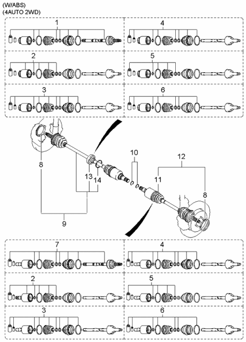 2000 Kia Rio Drive Shaft Diagram 4