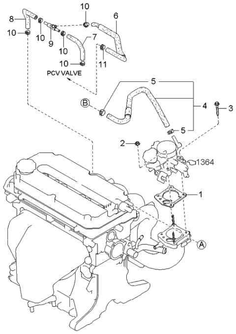 2003 Kia Rio Emission Control System Diagram 2