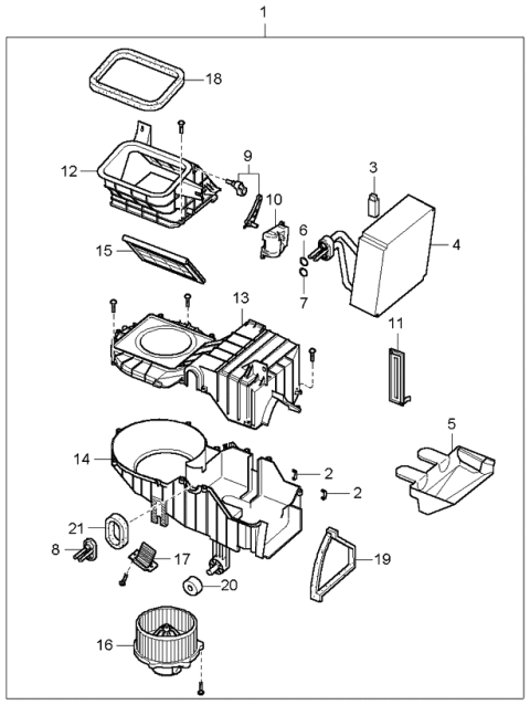 2000 Kia Rio Cooling Unit Diagram 1