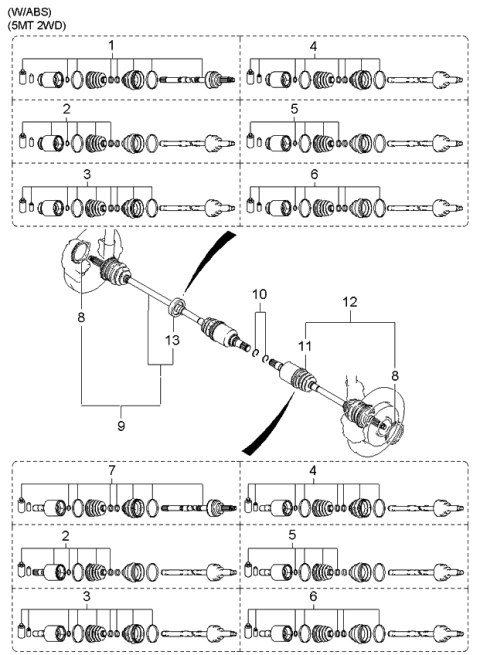 2004 Kia Rio Drive Shaft Diagram 3