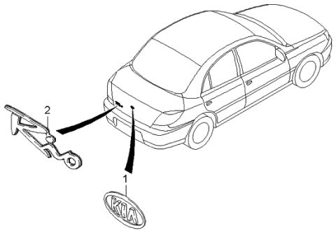 2003 Kia Rio Ornaments Diagram 1