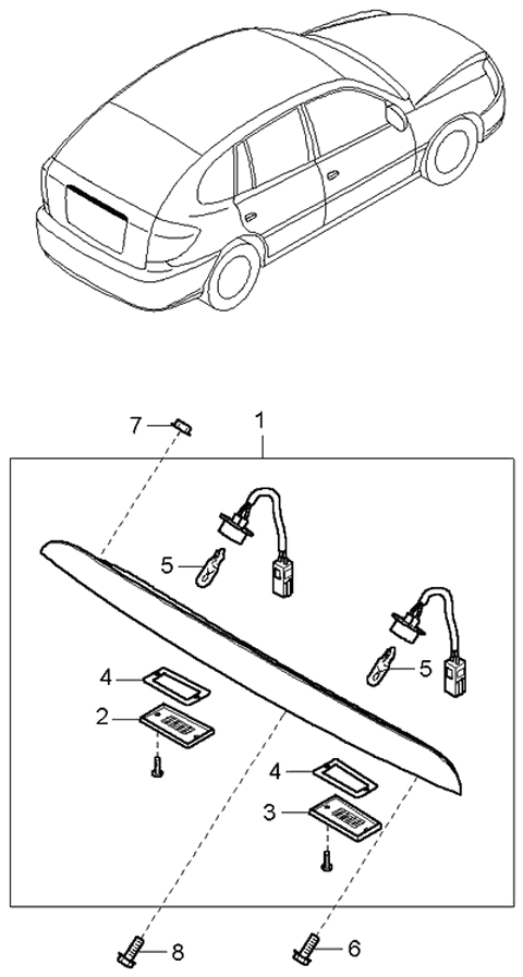 2000 Kia Rio License Lamps Diagram 3