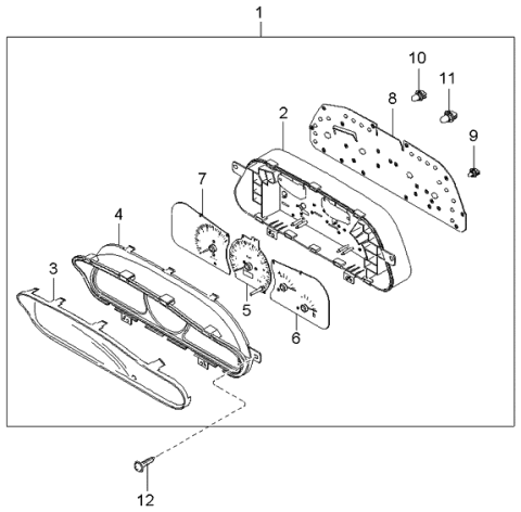 2000 Kia Rio Pcb Assembly Diagram for 0K30C55442