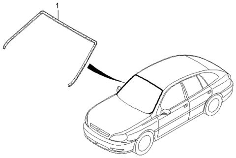 2005 Kia Rio Window Mouldings Diagram 2