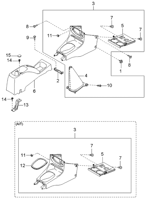 2000 Kia Rio Console Diagram 3