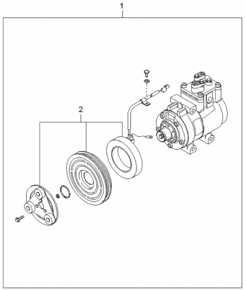 2002 Kia Rio Clutch Assembly-Magnet Diagram for 0K30A61L10