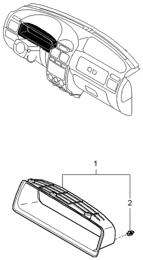 2004 Kia Rio Meter Hood Diagram 1