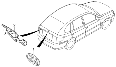 2002 Kia Rio Ornaments Diagram 2