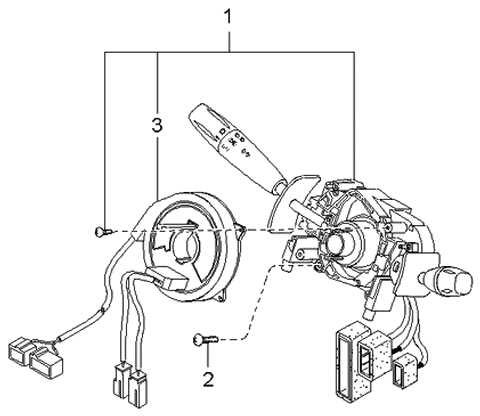 2000 Kia Rio Combination Switch Diagram 1