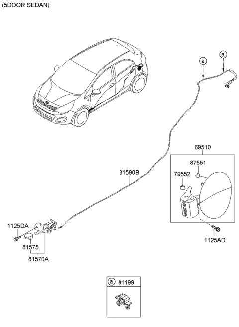 2015 Kia Rio Fuel Filler Door Diagram 1