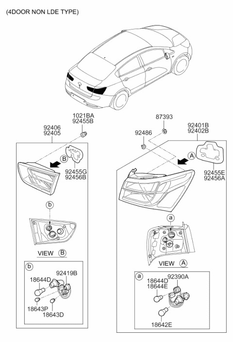 2014 Kia Rio Rear Combination Lamp Diagram 3