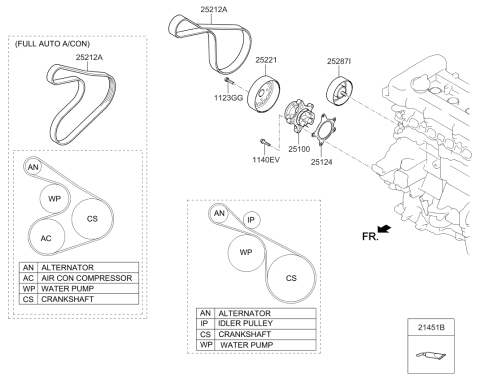 2014 Kia Rio Coolant Pump Diagram