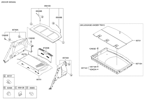 2015 Kia Rio Luggage Compartment Diagram 1