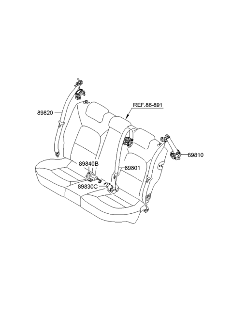 2013 Kia Rio Rear Seat Belt Diagram