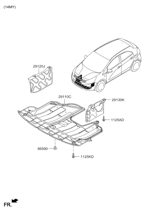 2014 Kia Rio Under Cover Diagram 2