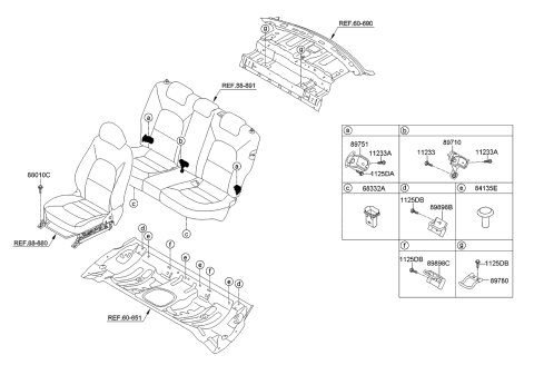 2012 Kia Rio Bracket Assembly-Child Lower Diagram for 898611W000