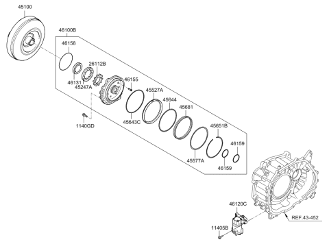 2012 Kia Rio Oil Pump & Torque Converter-Auto Diagram