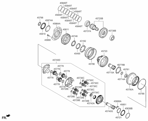 2012 Kia Rio Transaxle Gear-Auto Diagram 1