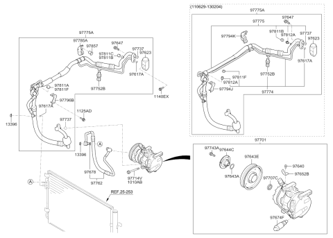 2014 Kia Rio Clip-Pipe Mounting Diagram for 977941R100