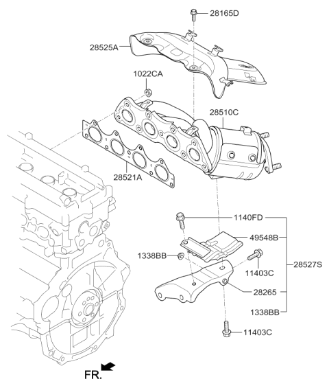 2015 Kia Rio Exhaust Manifold Diagram
