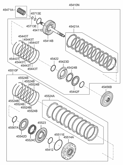 2015 Kia Rio Transaxle Clutch-Auto Diagram