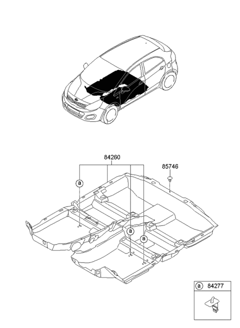 2012 Kia Rio Covering-Floor Diagram