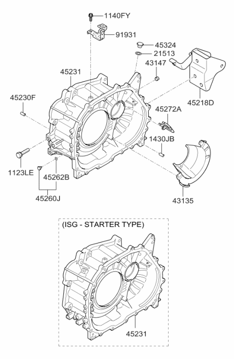 2013 Kia Rio Auto Transmission Case Diagram 2