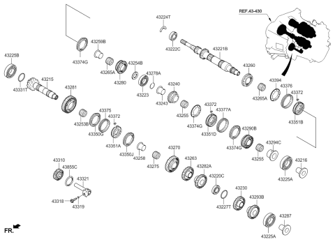 2013 Kia Rio Transaxle Gear-Manual Diagram 1