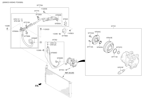 2015 Kia Optima Air Condition System-Cooler Line Diagram 2