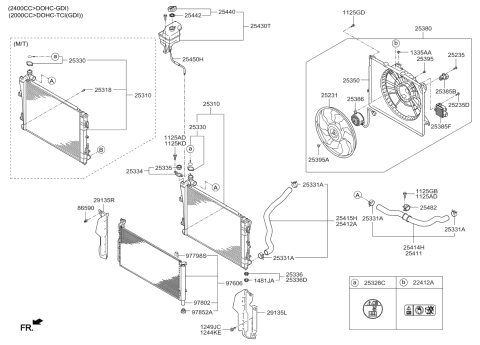 2014 Kia Optima Fan Controller Diagram for 253852T500