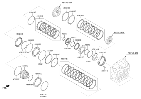 2014 Kia Optima US Georgia Made Transaxle Brake-Auto Diagram