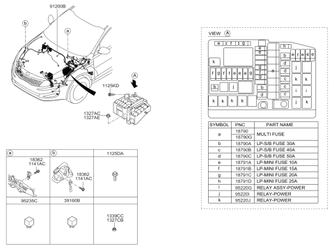 2015 Kia Optima Wiring Assembly-Front Diagram for 912504C130