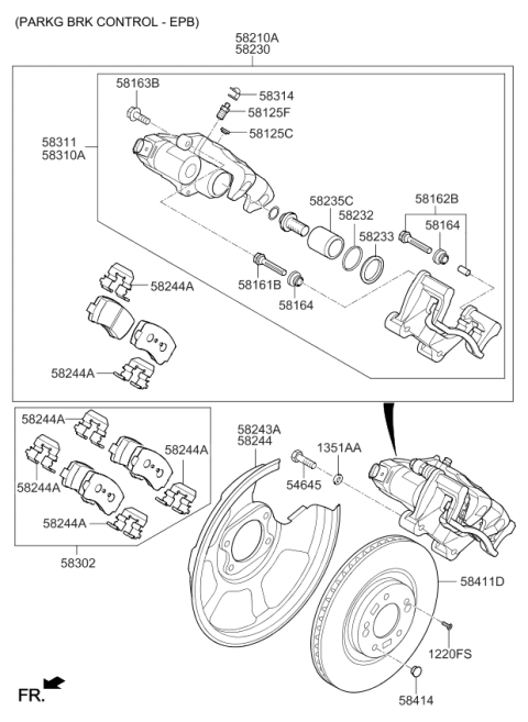 2014 Kia Optima Boot-Guide Rod Diagram for 581643Z000