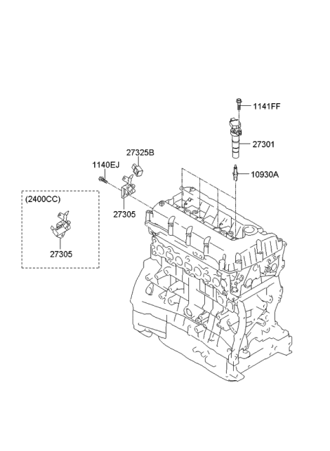 2014 Kia Optima Spark Plug & Cable Diagram 1