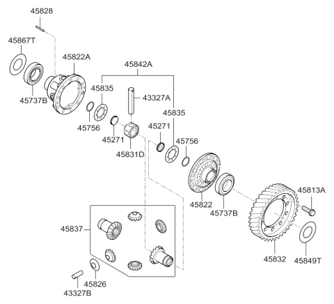 2014 Kia Optima US Georgia Made Transaxle Gear-Auto Diagram 2