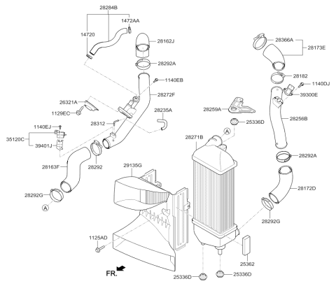 2014 Kia Optima Turbocharger & Intercooler Diagram 2