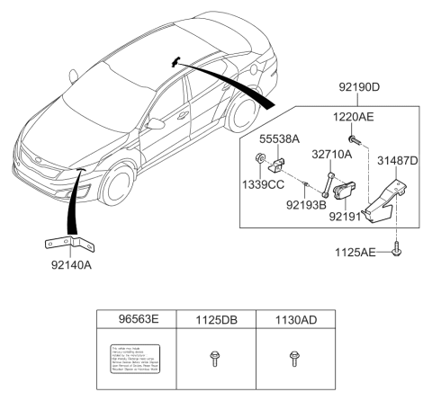 2015 Kia Optima Head Lamp Diagram 3