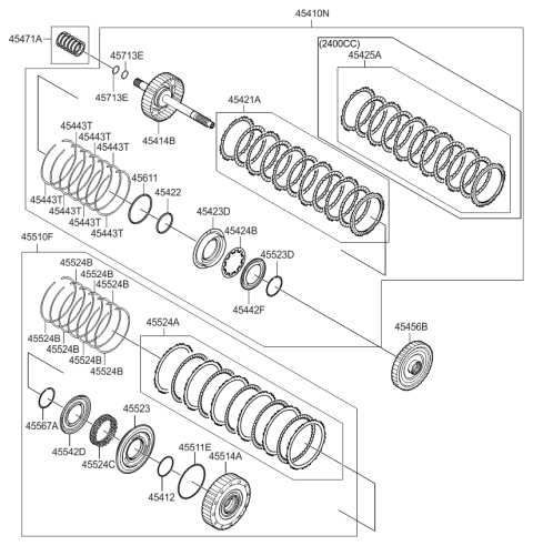 2014 Kia Optima US Georgia Made Transaxle Clutch-Auto Diagram