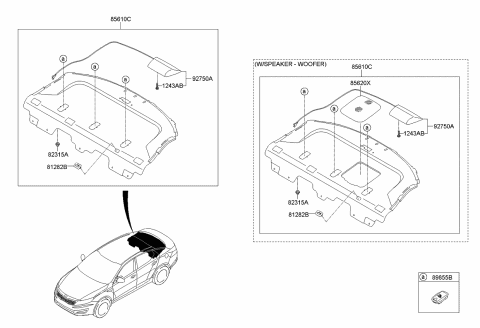 2014 Kia Optima Rear Package Tray Diagram