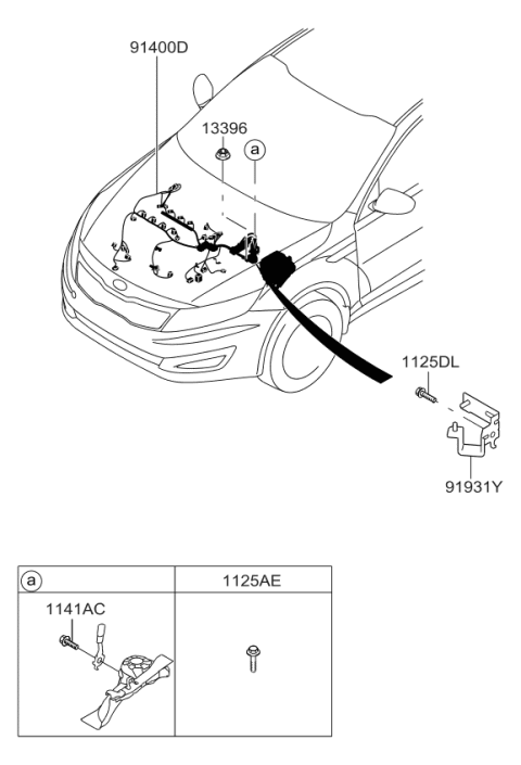 2015 Kia Optima Wiring Assembly-Control Diagram for 914304C600