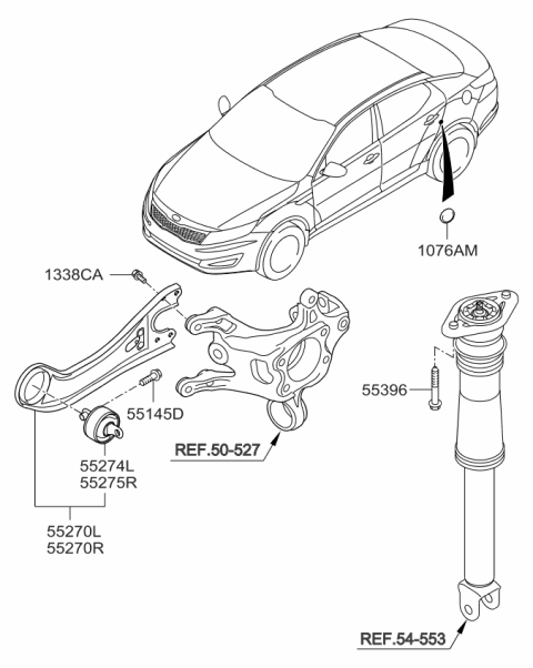 2015 Kia Optima Rear Suspension Control Arm Diagram 2