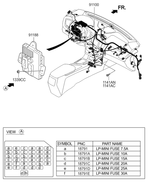 2015 Kia Optima Wiring Assembly-Main Diagram for 910004C510