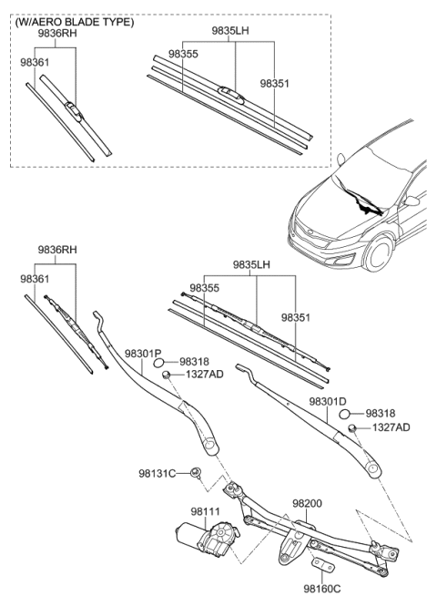 2014 Kia Optima Windshield Wiper Diagram