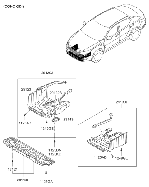 2015 Kia Optima Under Cover Diagram 1