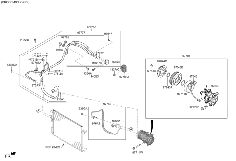 2022 Kia Sportage Air Condition System-Cooler Line Diagram 2