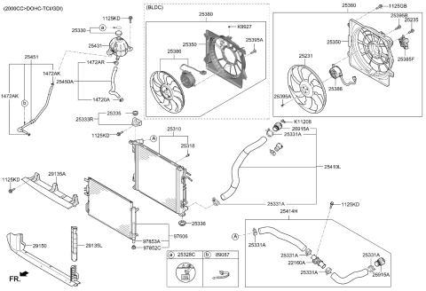 2021 Kia Sportage Engine Cooling System Diagram 1